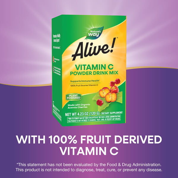 Alternative view of Nature's Way, Alive!® Vitamin C Powder Drink Mix, 4.23 oz (120 g)