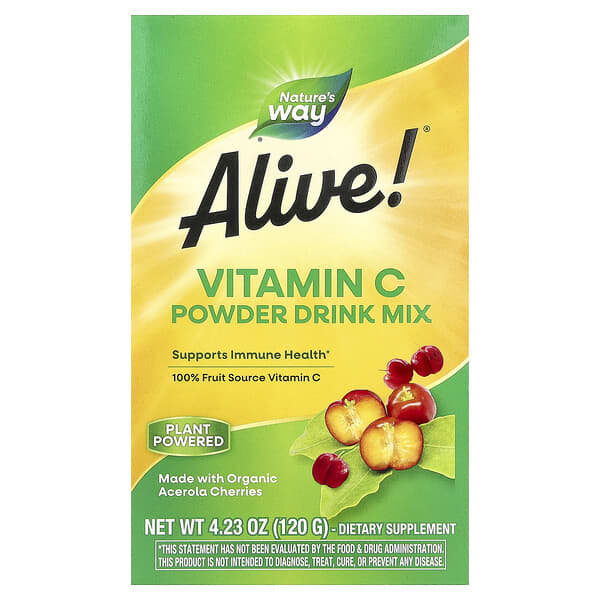Nature's Way, Alive!® Vitamin C Powder Drink Mix, 4.23 oz (120 g) 3 Nature's Way, Alive!® Vitamin C Powder Drink Mix, 4.23 oz (120 g)
