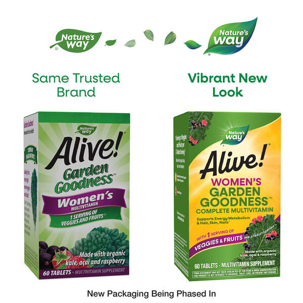 Alternative view of Nature's Way, Alive!® Women's Garden Goodness™ Complete Multivitamin, 60 Tablets