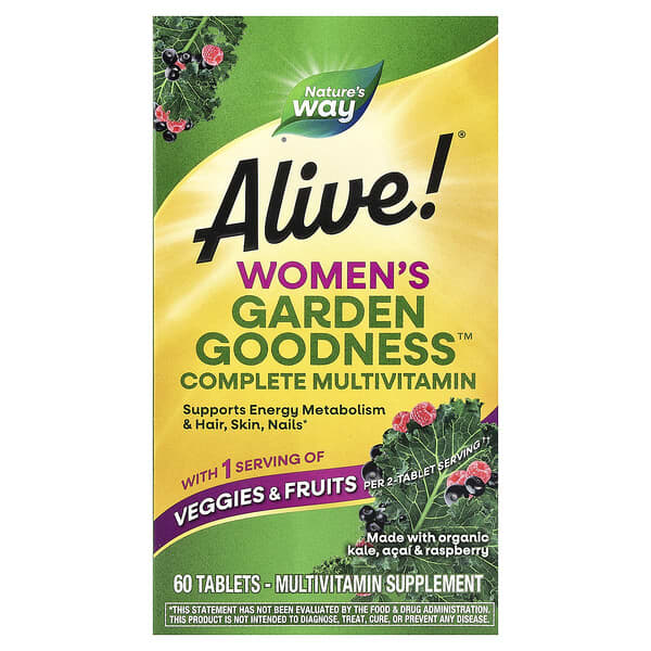 Nature's Way, Alive!® Women's Garden Goodness™ Complete Multivitamin, 60 Tablets