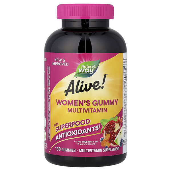 Nature's Way, Alive!® Women's Gummy Multivitamin, Mixed Berry, 130 Gummies