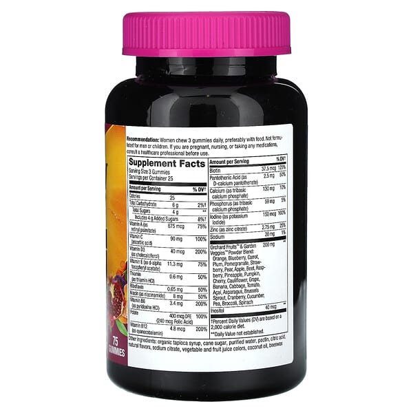 Alternative view of Nature's Way, Alive! Women's Premium Gummy Multivitamin, Grape, Cherry & Blueberry Acai, 75 Gummies