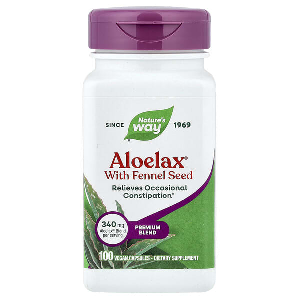 Nature's Way, Aloelax® with Fennel Seed, 100 Vegan Capsules
