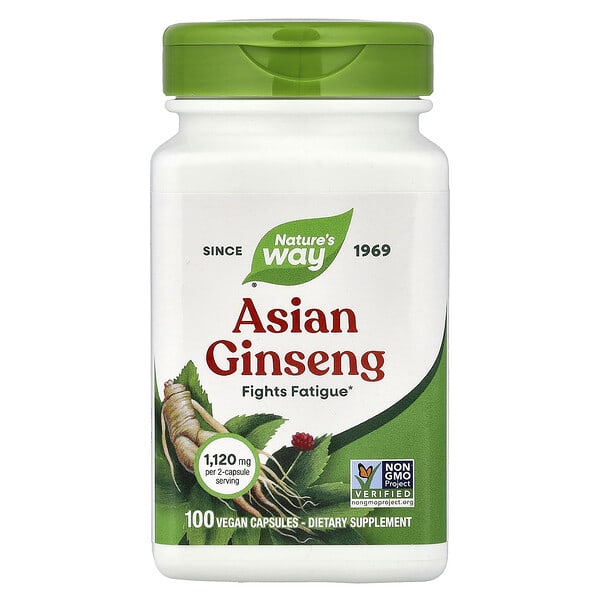 Nature's Way, Asian Ginseng, 100 Vegan Capsules (560 mg per Capsule)