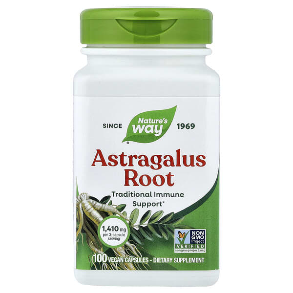 Nature's Way, Astragalus Root, 100 Vegan Capsules (470 mg per Capsule)