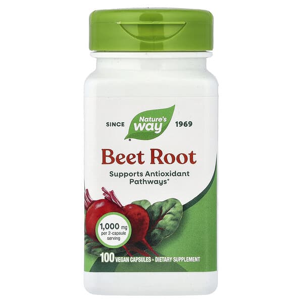 Nature's Way, Beet Root, 100 Vegan Capsules (0.5 g per Capsule)