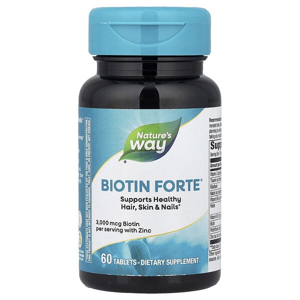 Nature's Way, Biotin Forte® with Zinc, 60 Tablets