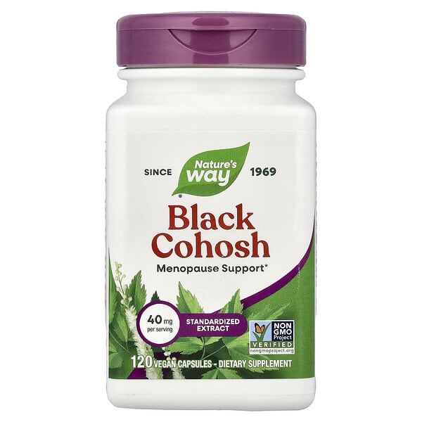 Nature's Way, Black Cohosh, 40 mg, 120 Vegan Capsules