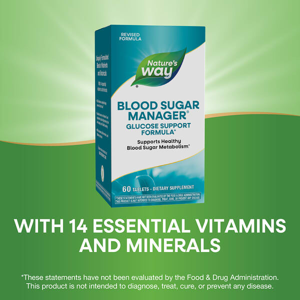 Alternative view of Nature's Way, Blood Sugar Manager®, 60 Tablets
