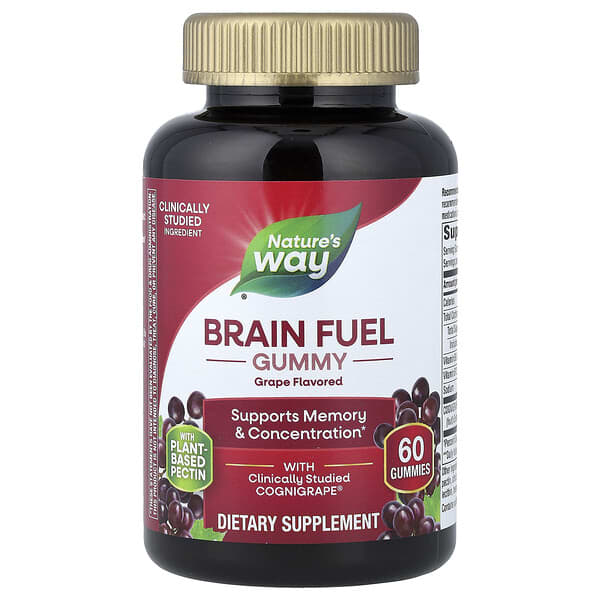 Nature's Way, Brain Fuel Gummy, Grape, 60 Gummies