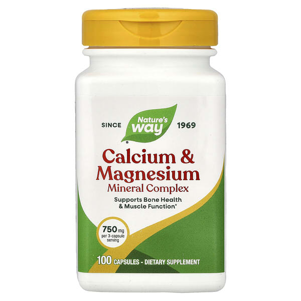 Nature's Way, Calcium & Magnesium Mineral Complex, 100 Capsules