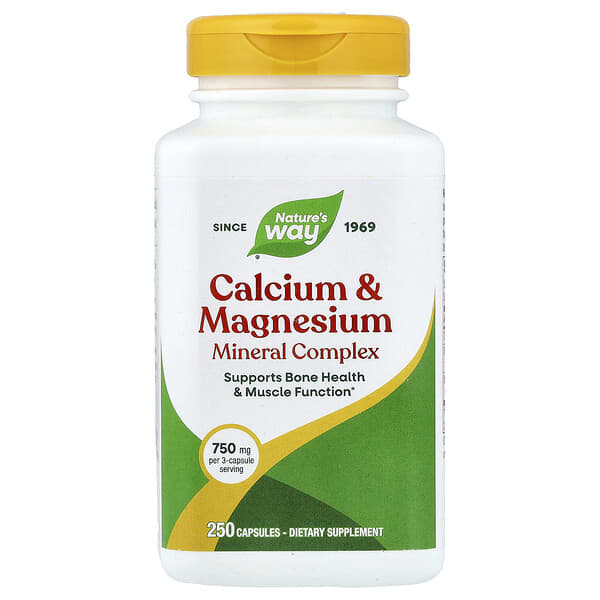 Nature's Way, Calcium & Magnesium Mineral Complex, 250 Capsules