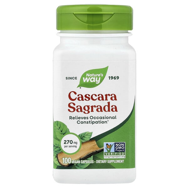 Nature's Way, Cascara Sagrada, 270 mg, 100 Vegan Capsules 2 Nature's Way, Cascara Sagrada, 270 mg, 100 Vegan Capsules