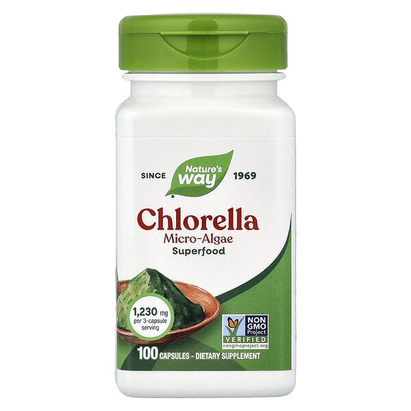 Nature's Way, Chlorella Micro-Algae, 100 Capsules (410 mg per Capsule)