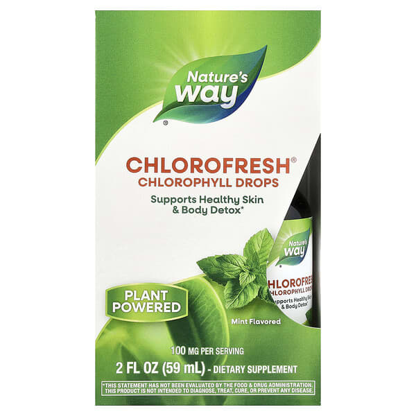 Nature's Way, Chlorofresh®, Chlorophyll Drops, Mint, 2 fl oz (59 ml)