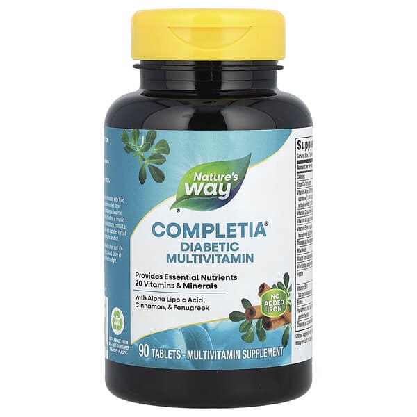 Nature's Way, Completia®, Diabetic Multivitamin, 90 Tablets