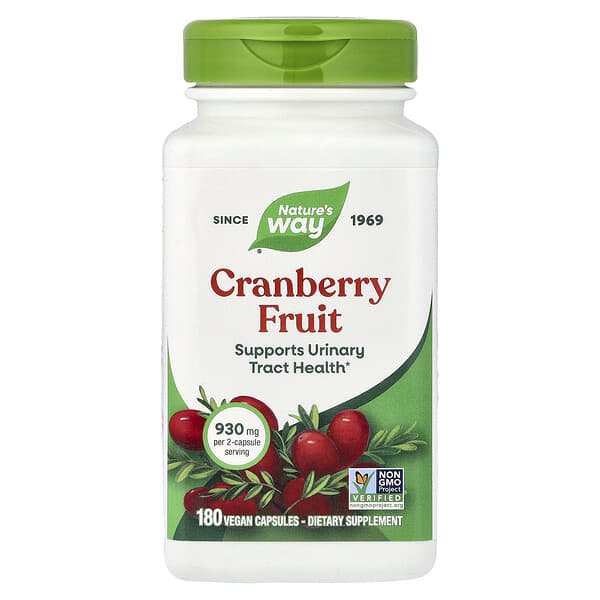 Nature's Way, Cranberry Fruit, 180 Vegan Capsules (465 mg per Capsule)
