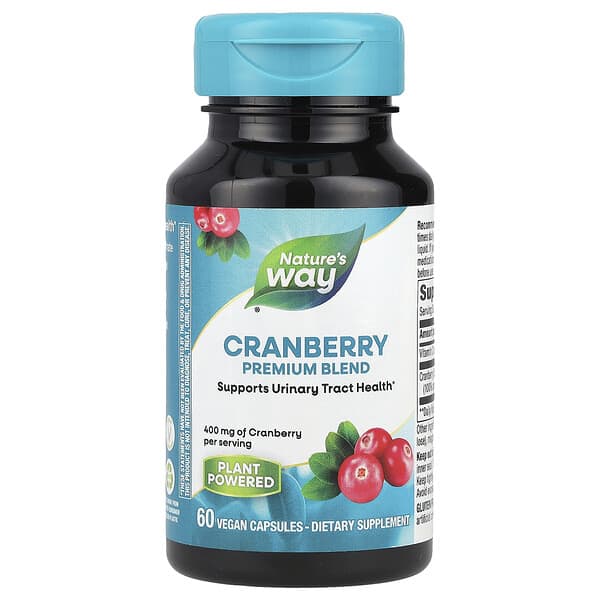 Nature's Way, Cranberry, Premium Blend, 400 mg, 60 Vegan Capsules