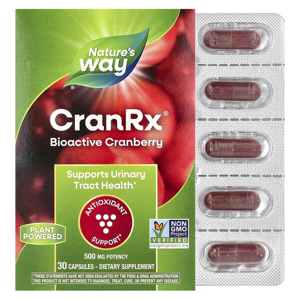 Nature's Way, CranRx®, Bioactive Cranberry, 500 mg, 30 Capsules 2 Nature's Way, CranRx®, Bioactive Cranberry, 500 mg, 30 Capsules