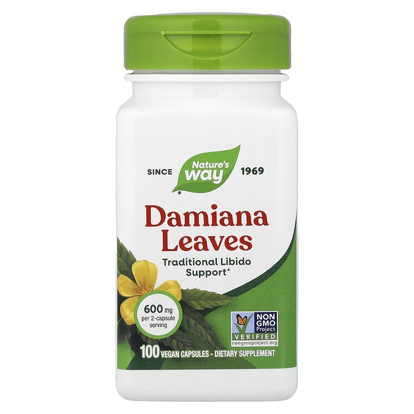 Nature's Way, Damiana Leaves, 100 Vegan Capsules (300 mg per Capsule) 3 Nature's Way, Damiana Leaves, 100 Vegan Capsules (300 mg per Capsule)