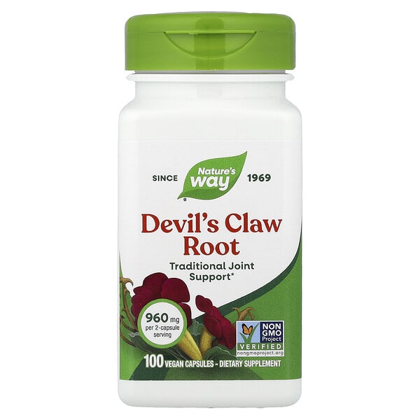 Nature's Way, Devil's Claw Root, 100 Vegan Capsules (480 mg per Capsule)