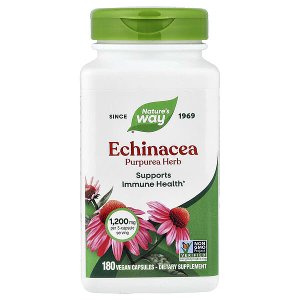 Nature's Way, Echinacea Purpurea Herb, 180 Vegan Capsules (400 mg per Capsule) 2 Nature's Way, Echinacea Purpurea Herb, 180 Vegan Capsules (400 mg per Capsule)