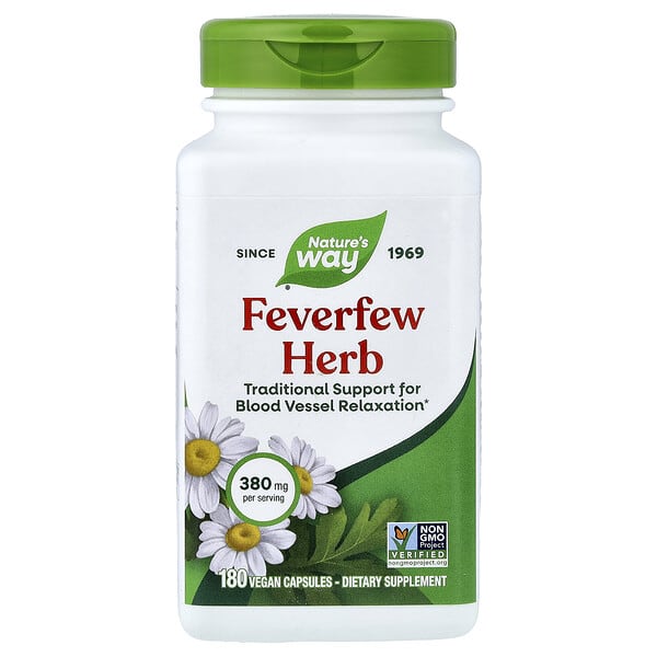 Nature's Way, Feverfew Herb, 380 mg, 180 Vegan Capsules