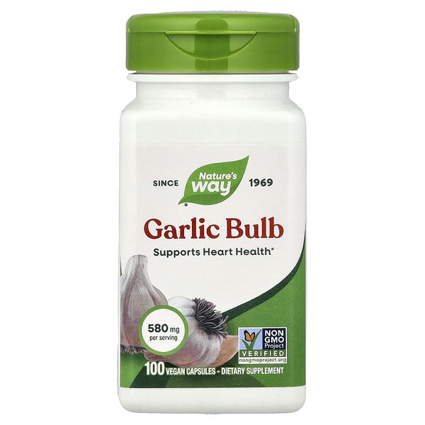 Nature's Way, Garlic Bulb, 580 mg, 100 Vegan Capsules