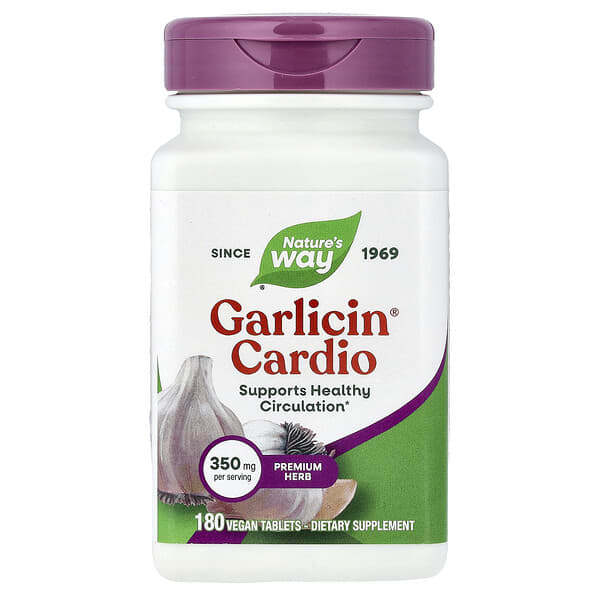 Nature's Way, Garlicin® Cardio, 350 mg, 180 Vegan Tablets