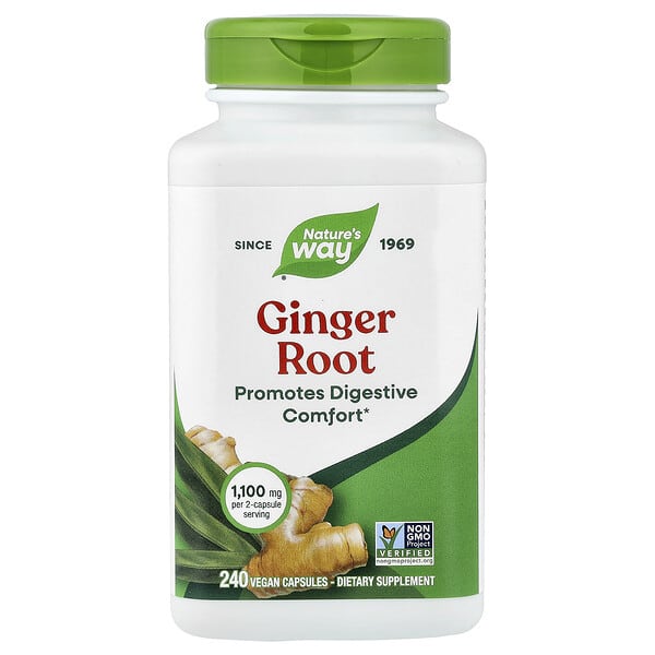Nature's Way, Ginger Root, 240 Vegan Capsules (0.55 mg per Capsule)