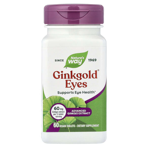 Nature's Way, Ginkgold® Eyes, 60 Vegan Tablets