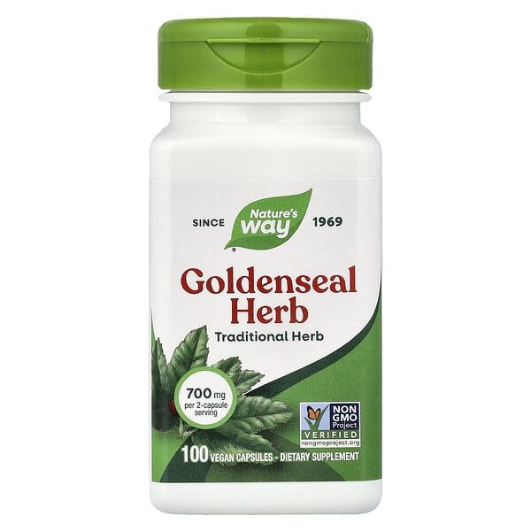 Nature's Way, Goldenseal Herb, 100 Vegan Capsules (350 mg per Capsule)
