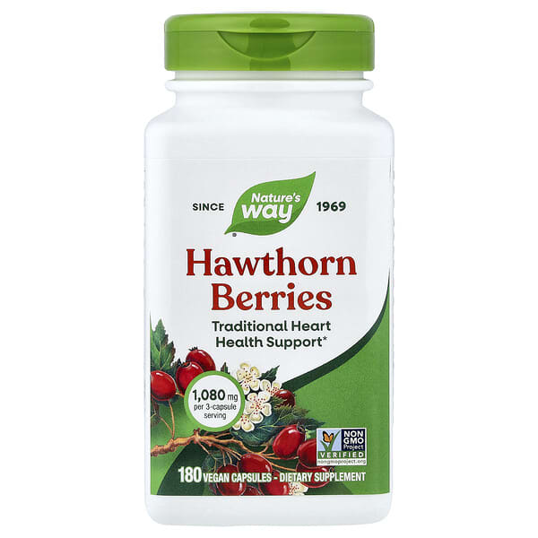 Nature's Way, Hawthorn Berries, 180 Vegan Capsules (360 mg per Capsule)