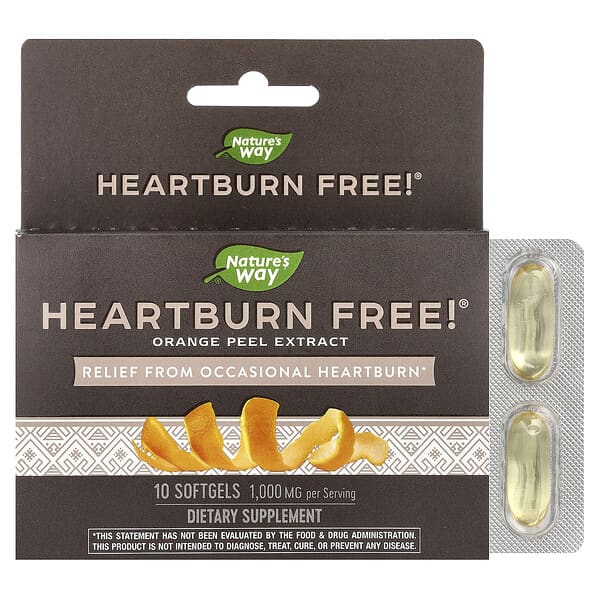 Nature's Way, Heartburn Free!®, 1,000 mg, 10 Softgels
