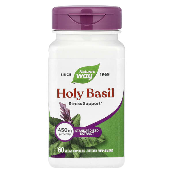Nature's Way, Holy Basil, 450 mg, 60 Vegan Capsules 1 Nature's Way, Holy Basil, 450 mg, 60 Vegan Capsules