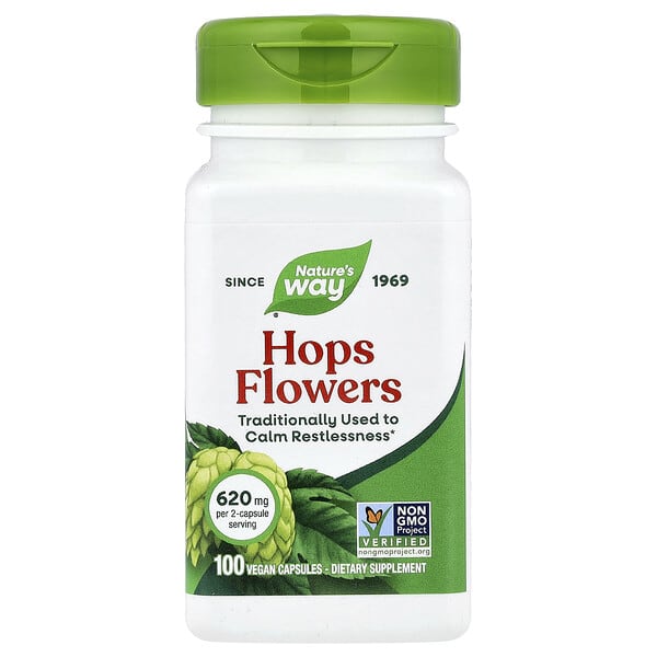 Nature's Way, Hops Flowers, 100 Vegan Capsules (310 mg per Capsule)