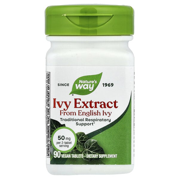 Nature's Way, Ivy Extract, 90 Vegan Tablets (25 mg per Tablet)