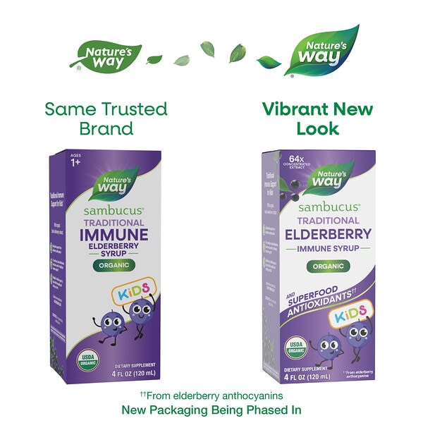 Alternative view of Nature's Way, Kids Sambucus®, Organic Traditional Immune Syrup, Ages 1+, 4 fl oz (120 ml)