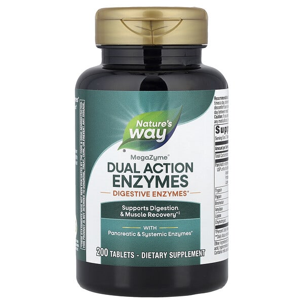 Nature's Way, MegaZyme®, Dual Action Enzymes, 200 Tablets