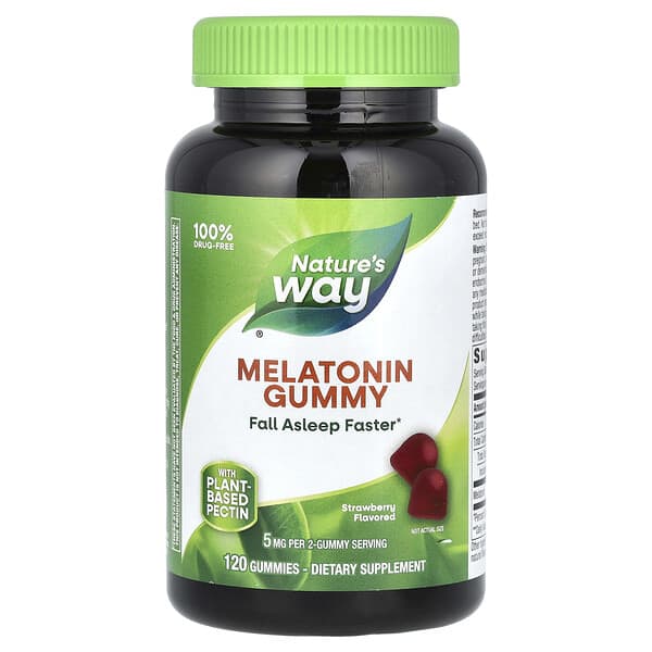 Nature's Way, Melatonin Gummy, Strawberry, 120 Gummies (2.5 mg per Gummy)