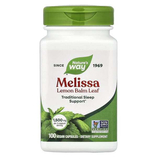 Nature's Way, Melissa Lemon Balm Leaf, 100 Vegan Capsules (500 mg per Capsule)