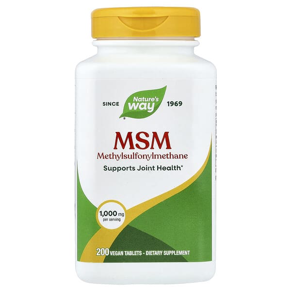 Nature's Way, MSM, 1,000 mg, 200 Vegan Tablets