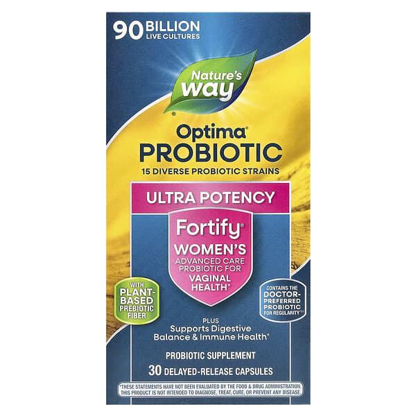 Nature's Way, Optima® Probiotic, Fortify® Women's, Ultra Potency, 30 Delayed-Release Capsules