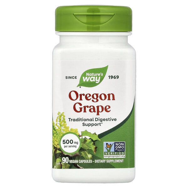 Nature's Way, Oregon Grape, 500 mg, 90 Vegan Capsules