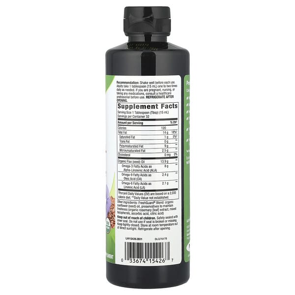 Alternative view of Nature's Way, Organic Flax Oil, 16 fl oz (480 ml)