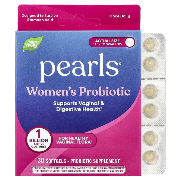 Nature's Way, Pearls®, Women's Probiotic , 1 Billion CFU, 30 Softgels