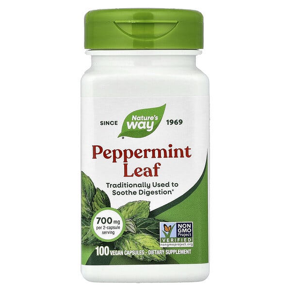 Nature's Way, Peppermint Leaf, 100 Vegan Capsules (350 mg per Capsule) 4 Nature's Way, Peppermint Leaf, 100 Vegan Capsules (350 mg per Capsule)