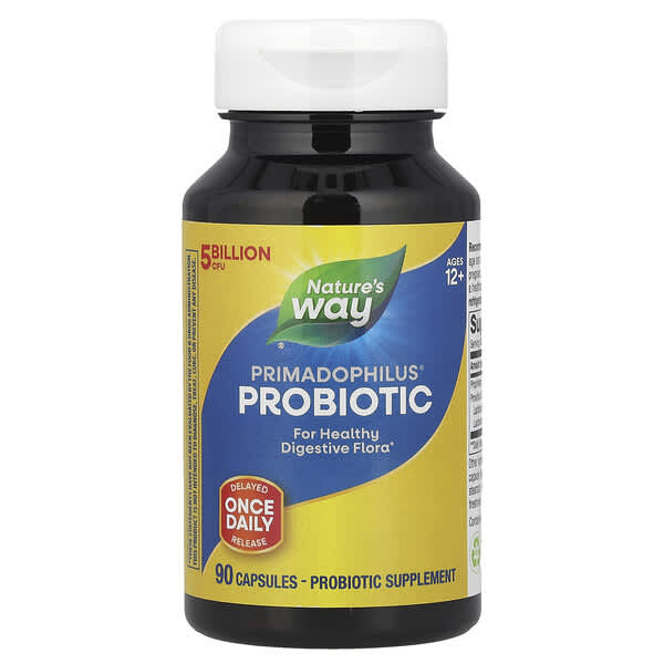Nature's Way, Primadophilus® Probiotic, Ages 12+, 5 Billion CFU, 90 Capsules 3 Nature's Way, Primadophilus® Probiotic, Ages 12+, 5 Billion CFU, 90 Capsules