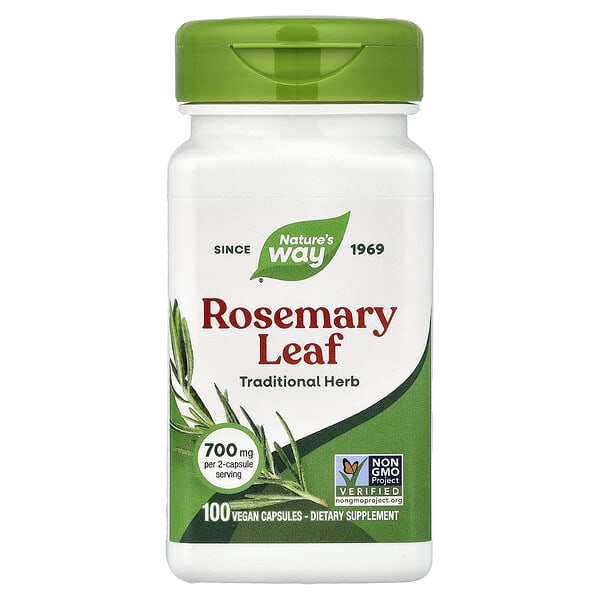 Nature's Way, Rosemary Leaf, 100 Vegan Capsules (350 mg per Capsule)