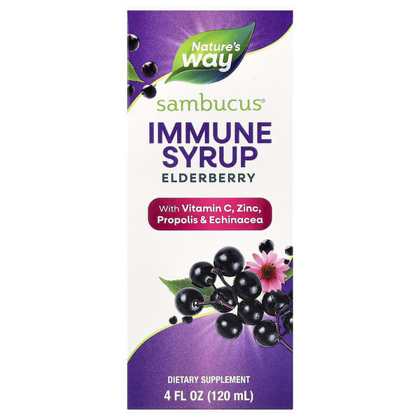 Nature's Way, Sambucus®, Immune Syrup, Elderberry, 4 fl oz (120 ml)